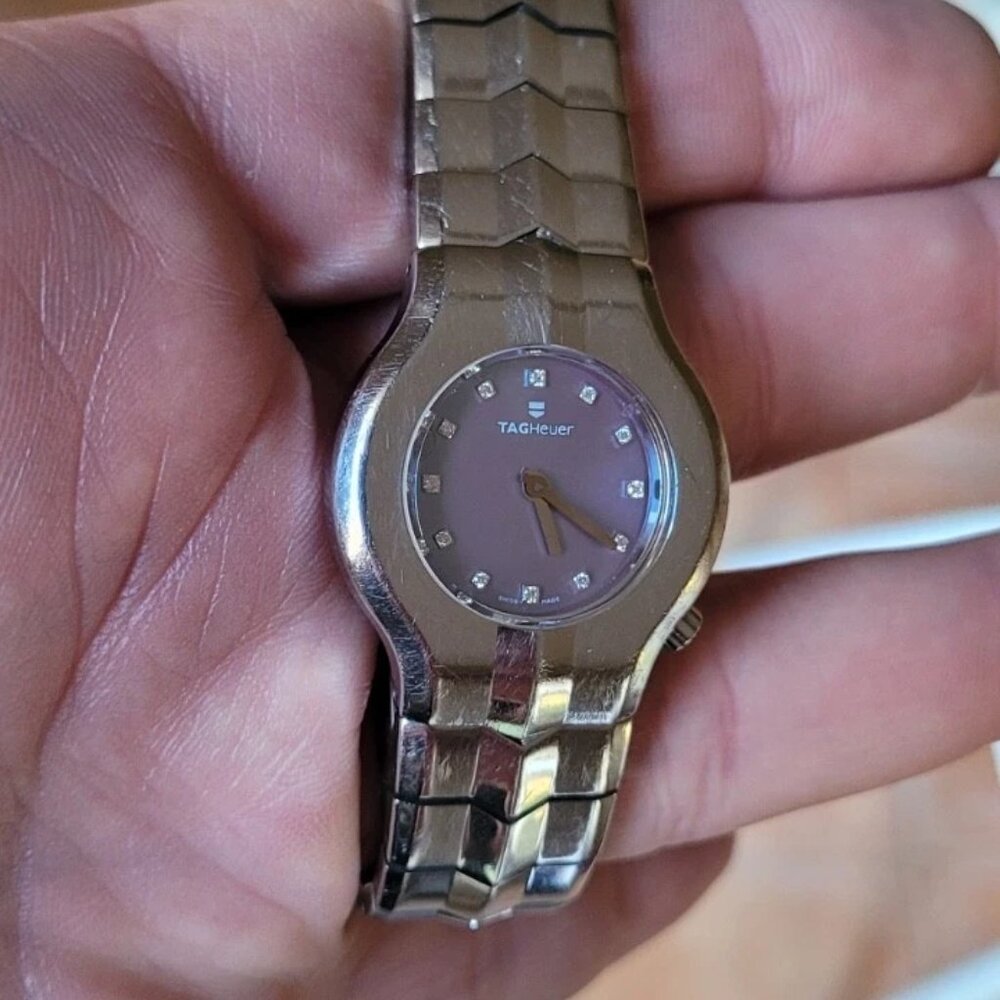 Tag Heuer WP131C.BA0751 Womens Alter Ego Series Watch Blue Pearl Diamonds Silver